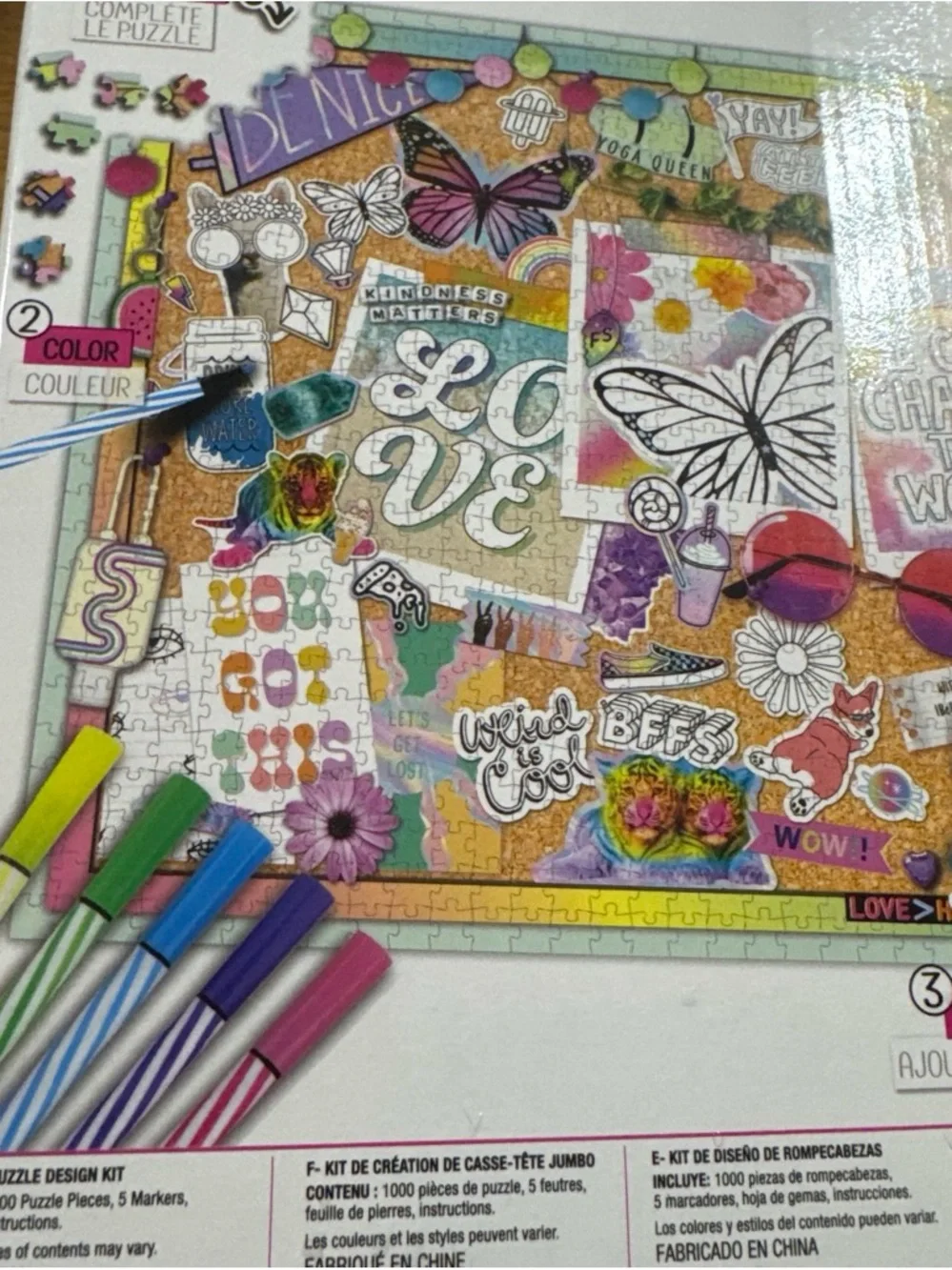 DIY Jumbo Puzzle Color & Bling Design Kit - Multi-Color